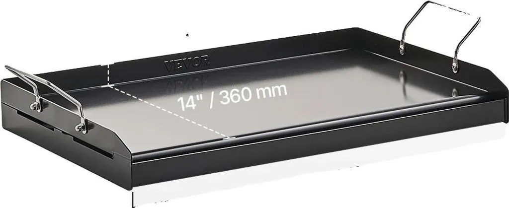 Plancha inox grande taille 25x16 pouces à poignées amovibles modulable