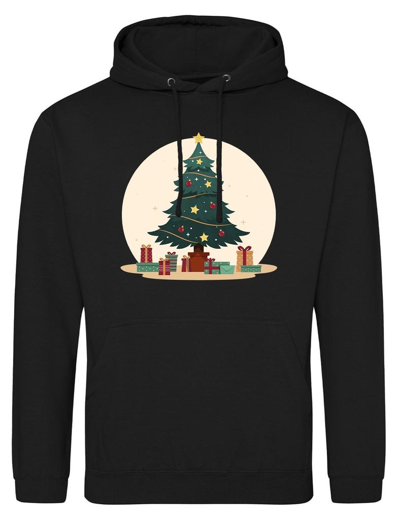 Huuraa Uni Hoodie Weihnachtsbaum Tannenbaum 3XL Deep Black Vegan Sweatshirt Geschenkidee