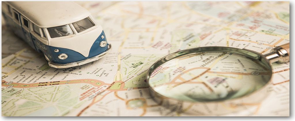 Tulup Leinwandbild - 125x50 cm - Wandkunst - Drucke auf Leinwand - Leinwanddruck - Landkarten & Flaggen - Mehrfarbig - Reise