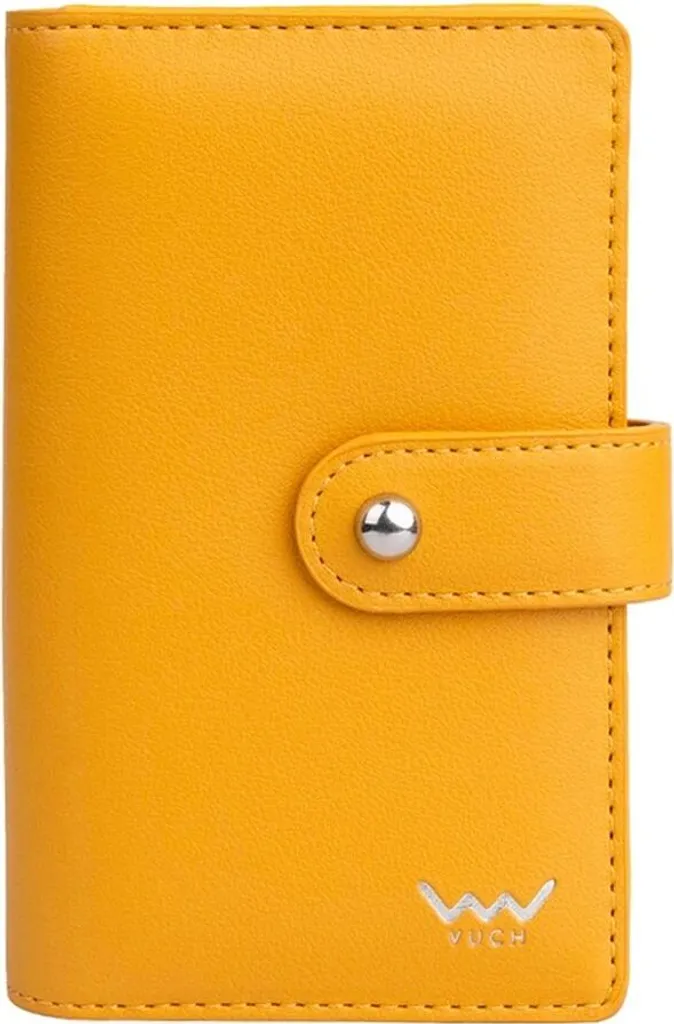 Vuch Maeva Middle Yellow: Portafoglio Donna Giallo con Chiusura a Scatto