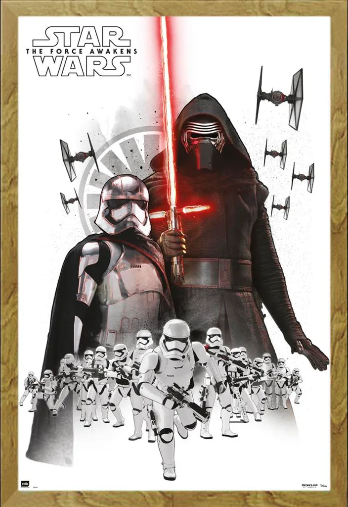 Offerta Poster Star Wars EP7 + Cornice Rovere Shinsuke - Pronto da Appendere