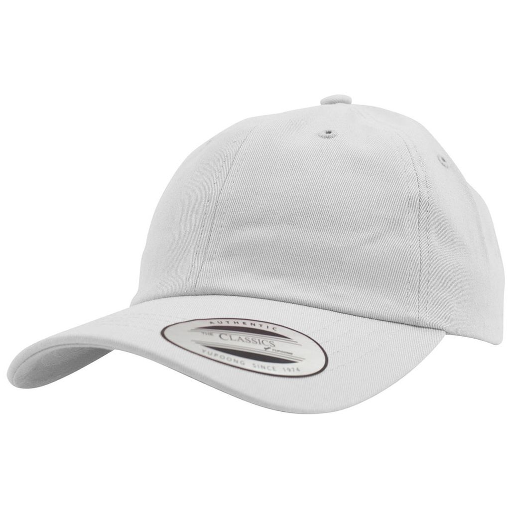 FLEXFIT 6245CM | Low Profile Baumwolle Twill Cap / Kappe / Mütze - Farbe: White - Größe: One Size