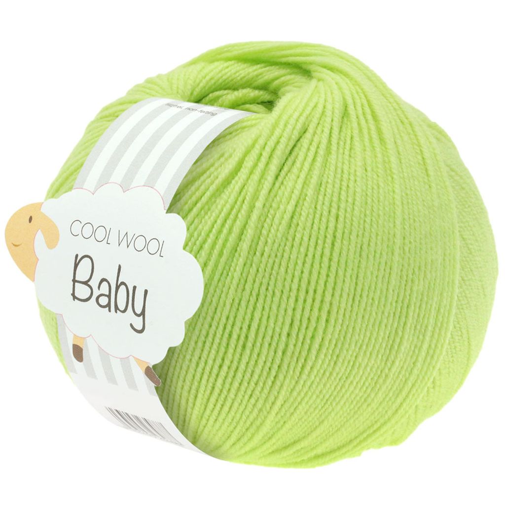 Lana Grossa COOL WOOL BABY 50 g sanfte Babywolle, super fein, atmungsaktiv 220 m Farbe 228 - Limette
