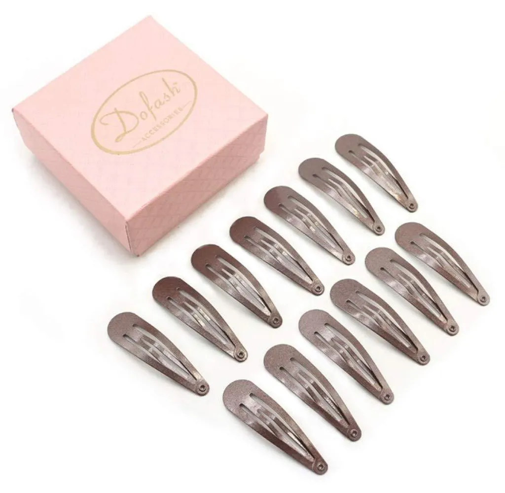 Barrettes à Cheveux Marron 5 cm Anti-Glisse Lot de 20 Pièces pour Femme
