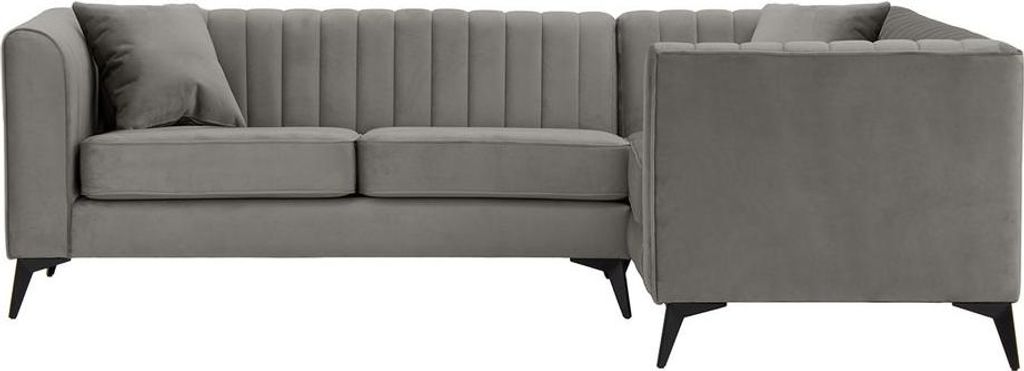 Rechtseitiges Ecksofa Mary-Velluto 15-matte black