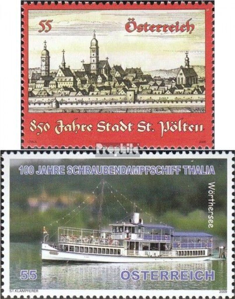 Briefmarken Österreich 2009 Mi 2805,2806 (kompl.Ausg.) gestempelt St. Pölten