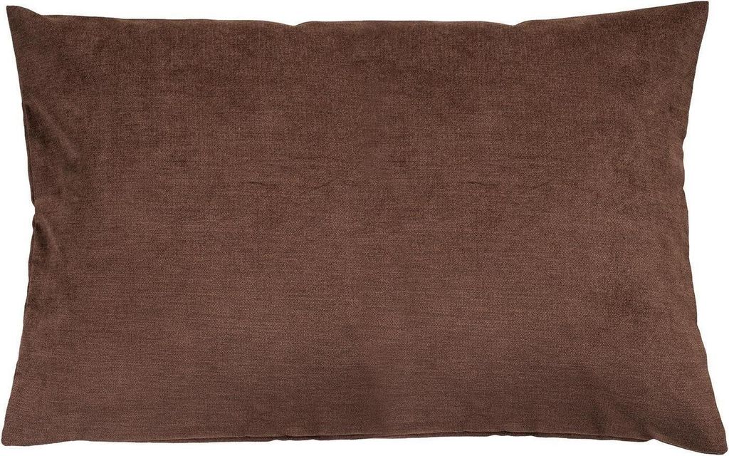 Kissenhülle - 40 x 60 cm - Mocca - Microvelours - mit Reißverschluss - meliert