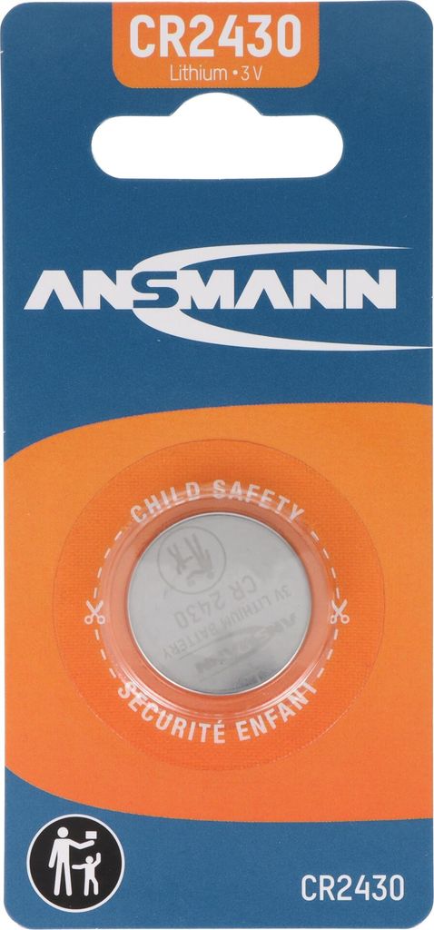 Ansmann Lithium Knopfzelle CR2430, 3 Volt