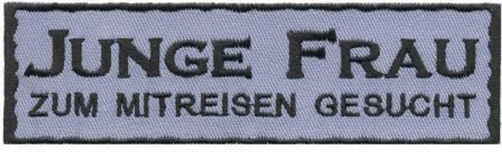 Aufnäher - Junge Frau - 00359 - Gr. ca. 13 x 4 cm - Patches Stick Applikation