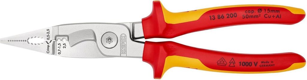 Knipex 13 86 200 SB Elektro-Installationszange