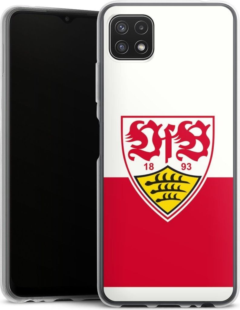 DeinDesign Handyhülle für Samsung Galaxy A22 5G Silikon Hülle Case Smartphone Schutzhülle Logo Offizielles Lizenzprodukt VfB Stuttgart