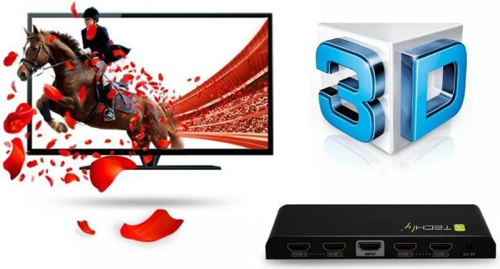 Splitter HDMI 3D Techly boîtier de répartition 4K UHD quatre voies - 13