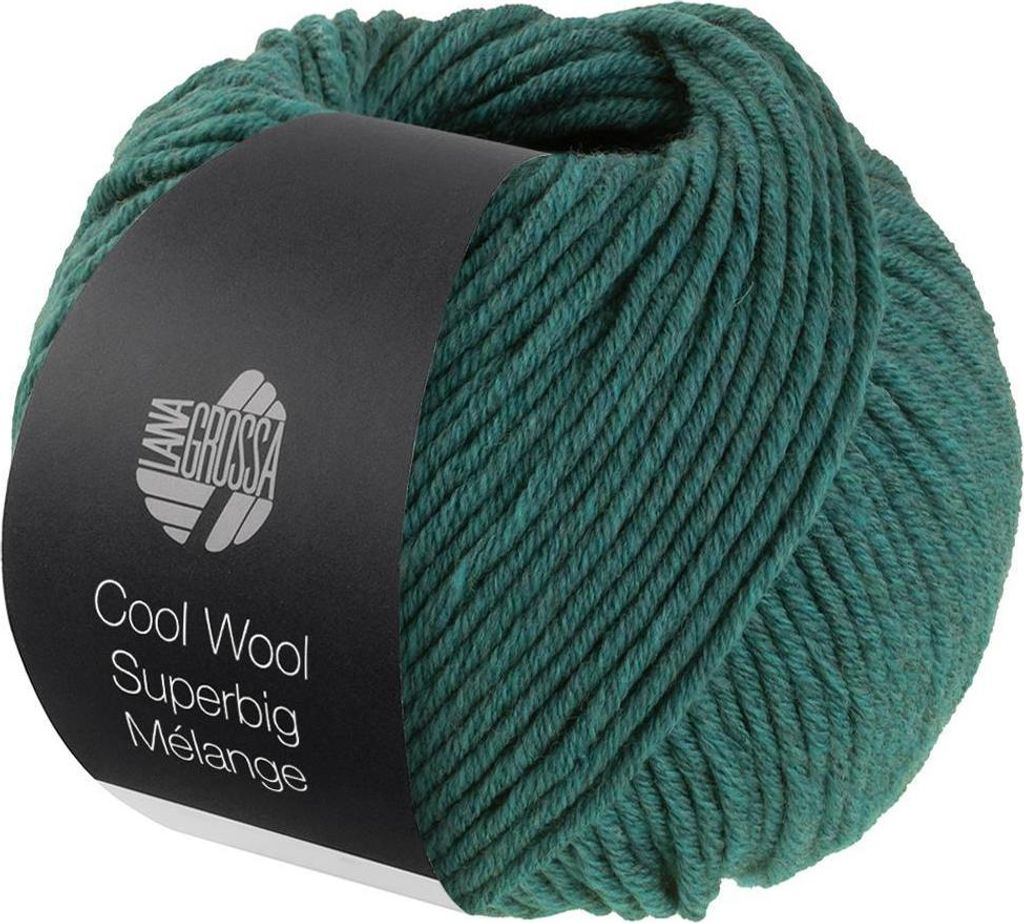 Lana Grossa - Cool Wool Superbig Melange 0210 dunkelgrün Produktbild 