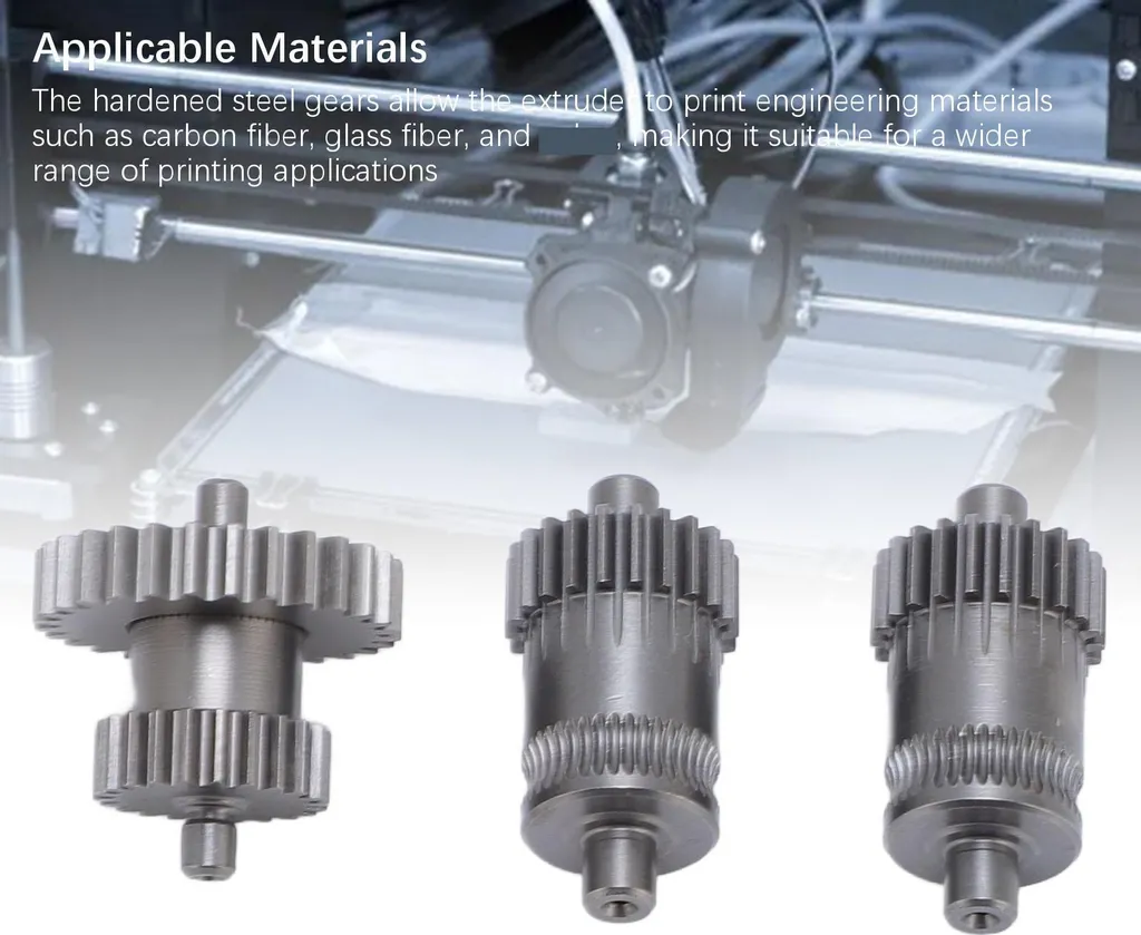 Amélioration extrudeuse Raise3D : kit engrenages doubles métal durable