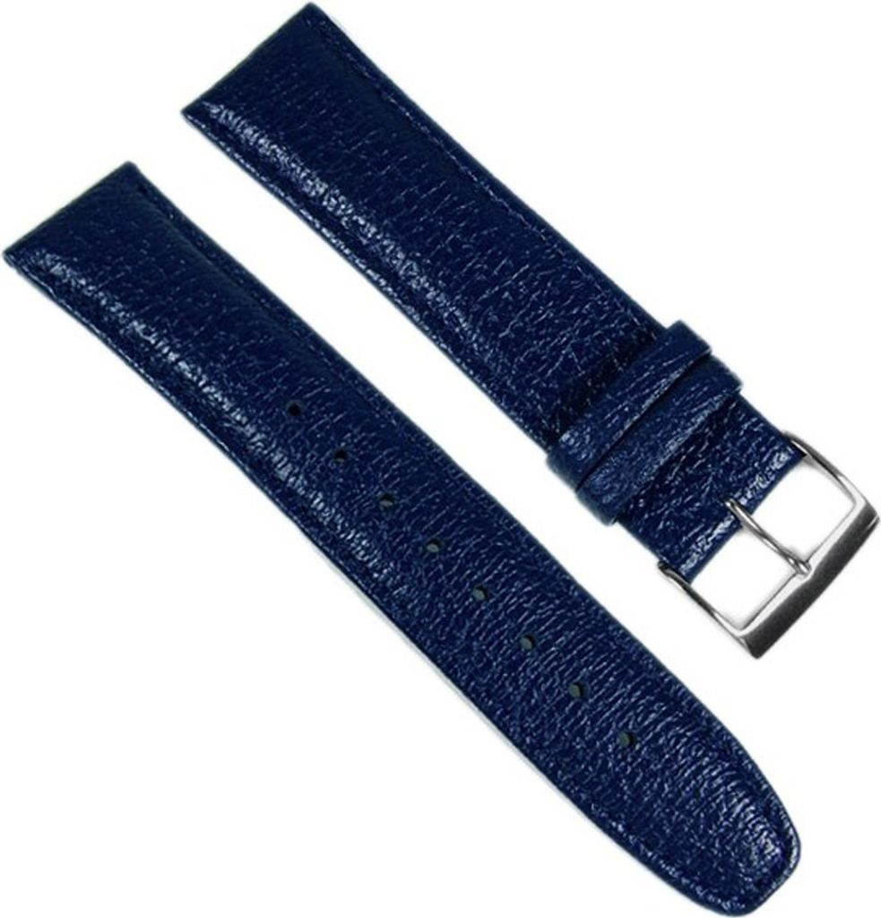 Casio Uhrenarmband 22mm Leder Blau genarbt für WVQ-560LE