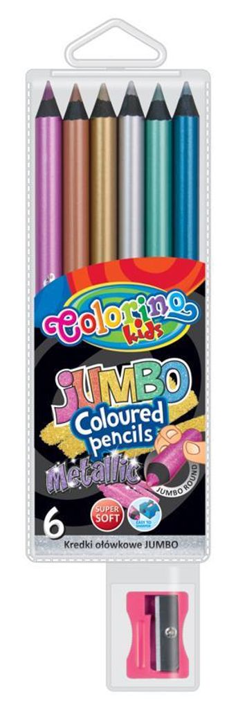 JUMBO metalické pastelky 6 nábojů v pouzdře COLORINO 34661 Obrázek produktu 