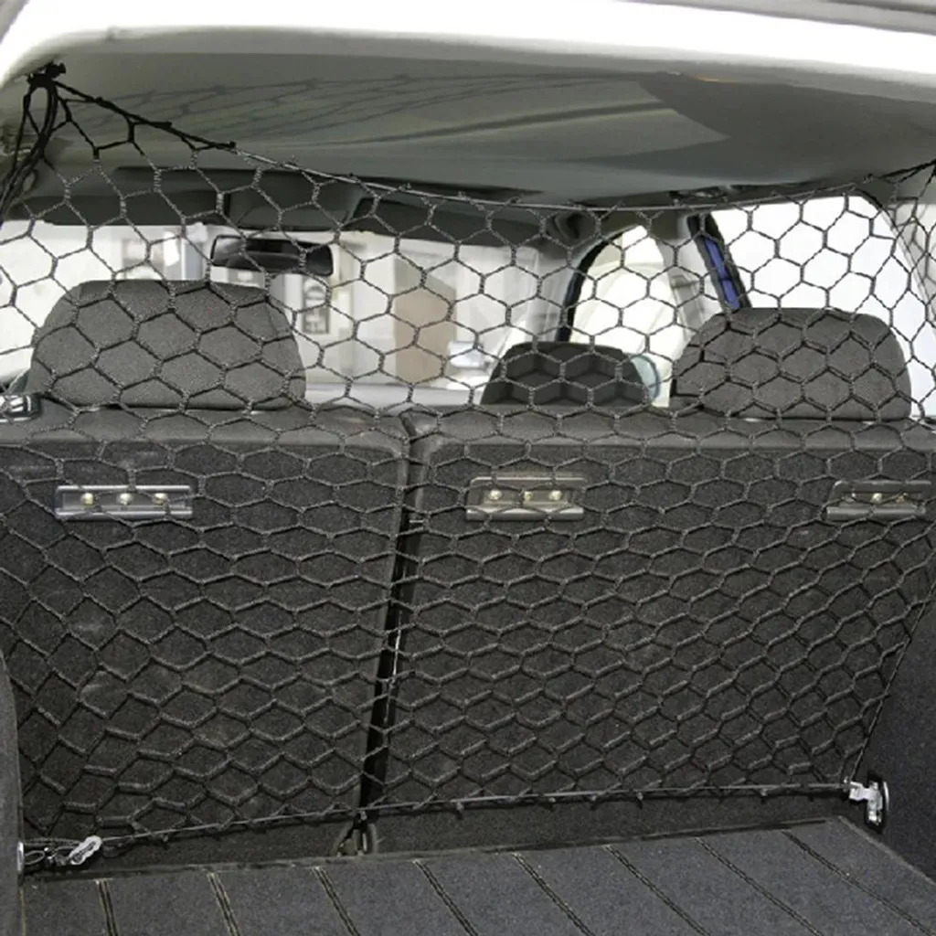 Filet de protection pour chien pour voiture - Maille noire résistante