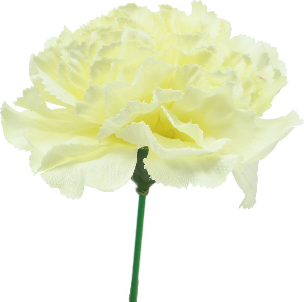 Elegante Seiden-Nelken Weiß Ø9cm 12St - Künstliche Blumen - Hochwertige Kunstnelken für romantische Dekoration und Festlichkeiten, 12 Stück