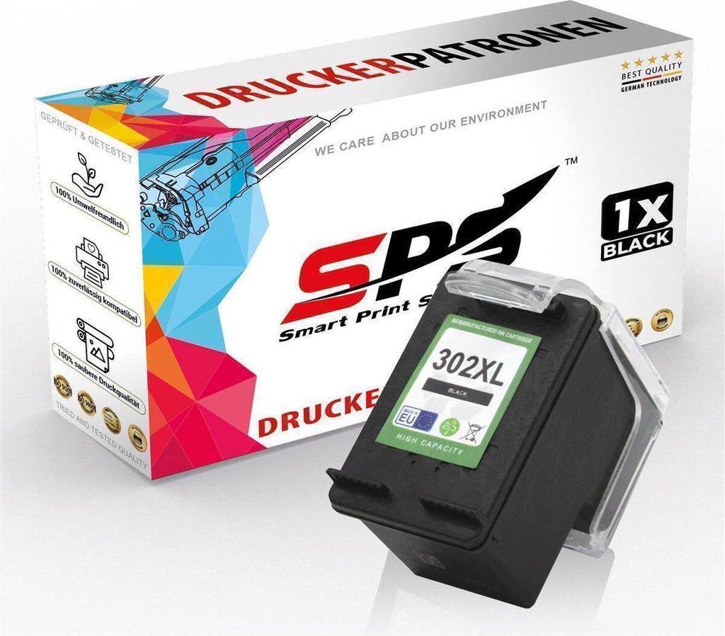 Kompatibel für HP DeskJet 2132 AIO / F6U68AE / 302XL Druckerpatrone Schwarz