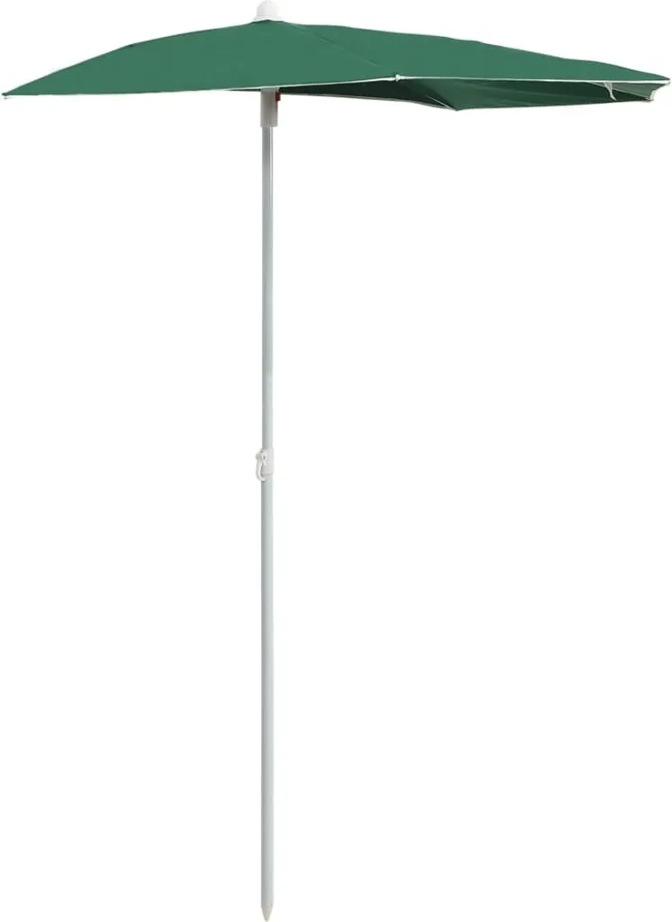 Parasol de balcon demi-lune 180x90 cm - Toile Verte Haute Densité