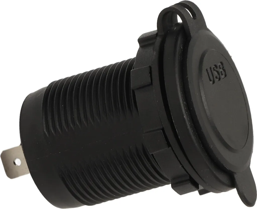 Caricatore USB Auto e Barca con Luce Blu - Presa Impermeabile Ignifuga - 2