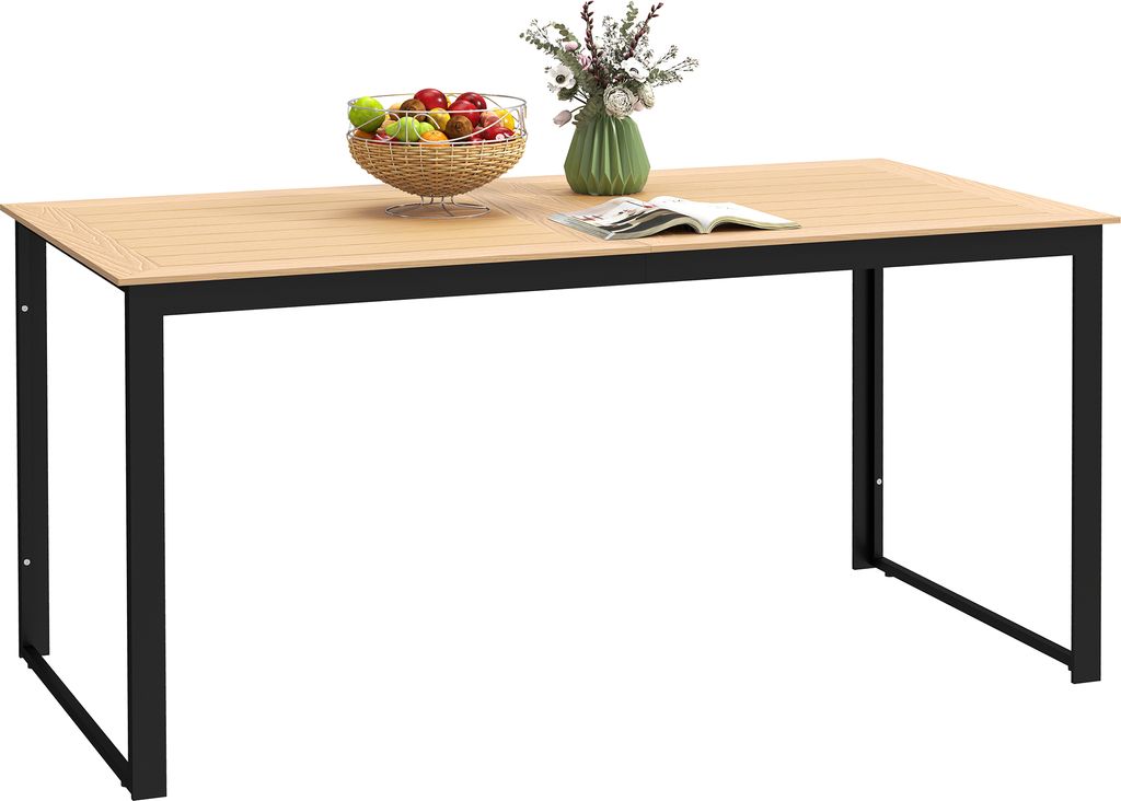 Outsunny tavolo da giardino per 6 persone 160 x 80 cm Immagine del prodotto 