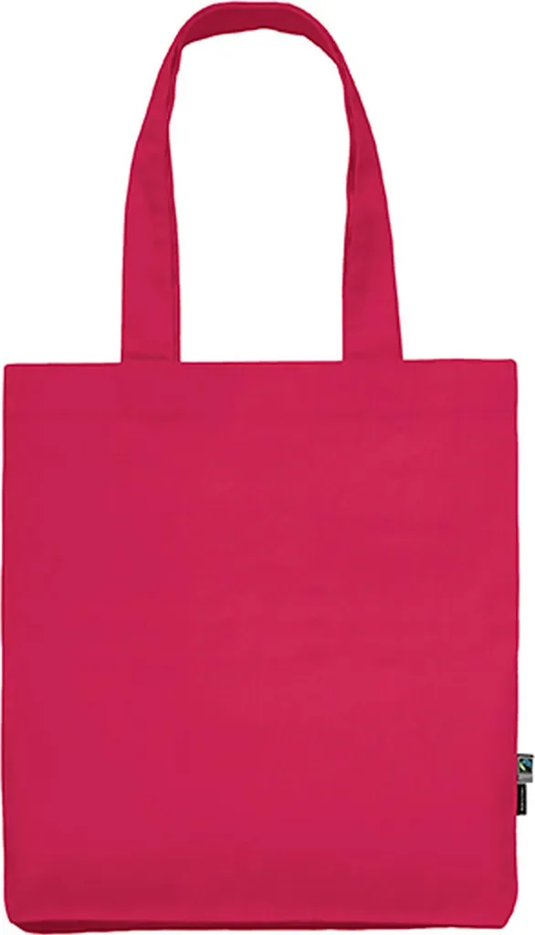 Neutro O90003 | Borsa in twill / Shopping bag / Fairtrade - Colore: Rosa - Dimensioni: 38 x 42 x 7 cm