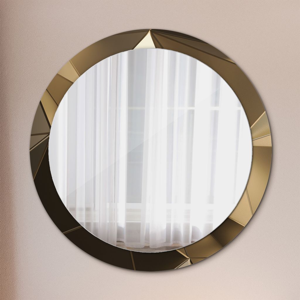 Spiegel - Mirror zum Wandspiegel Schlafzimmer – Schminkspiegel- Modern abstrakt- Ø90cm