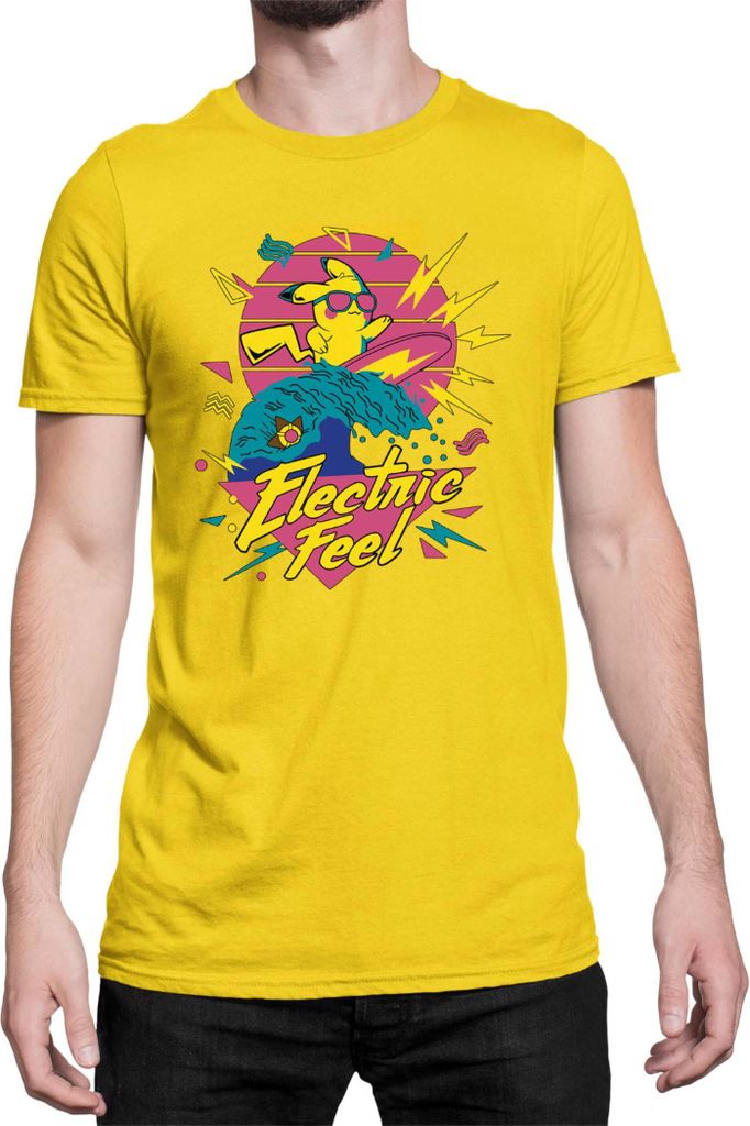 Herren T-Shirt Japan Manga Anime Comics Pokemon 036, Man S / Gelb
