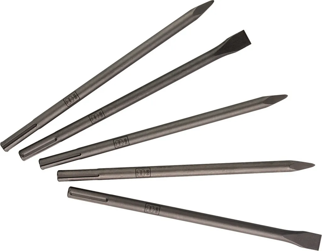 Set de 5 burins pour perforateur SDS-max Metabo en acier trempé dur