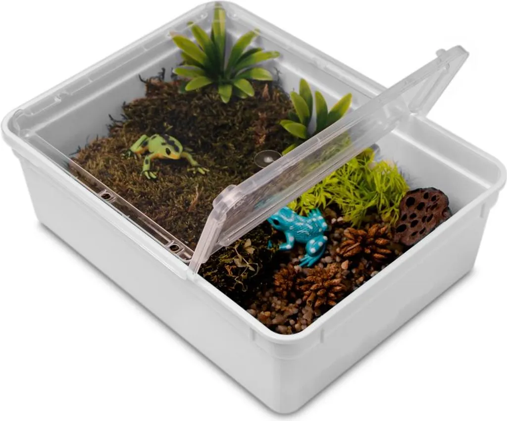 Faunarium Reptiland 25cm Blanc avec Ventilation Optimale Terrario