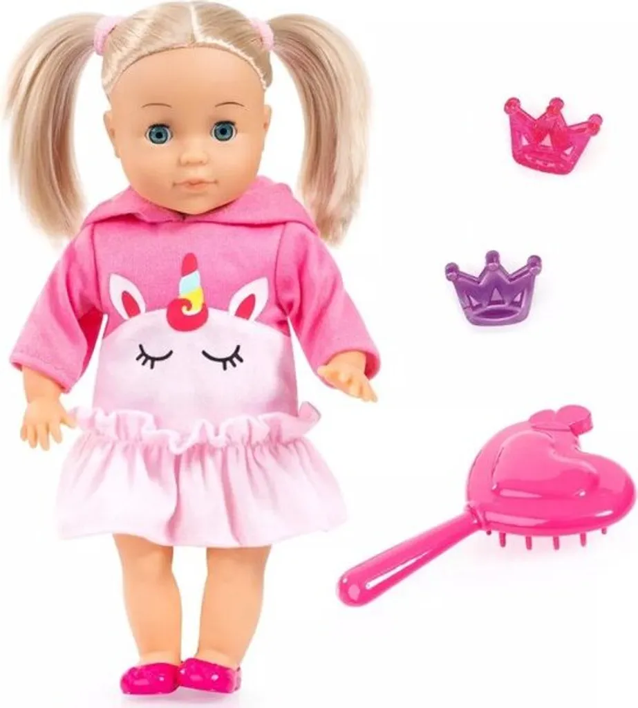Poupée Interactive Corps Souple 33 cm avec Sons de Bisous et Rires