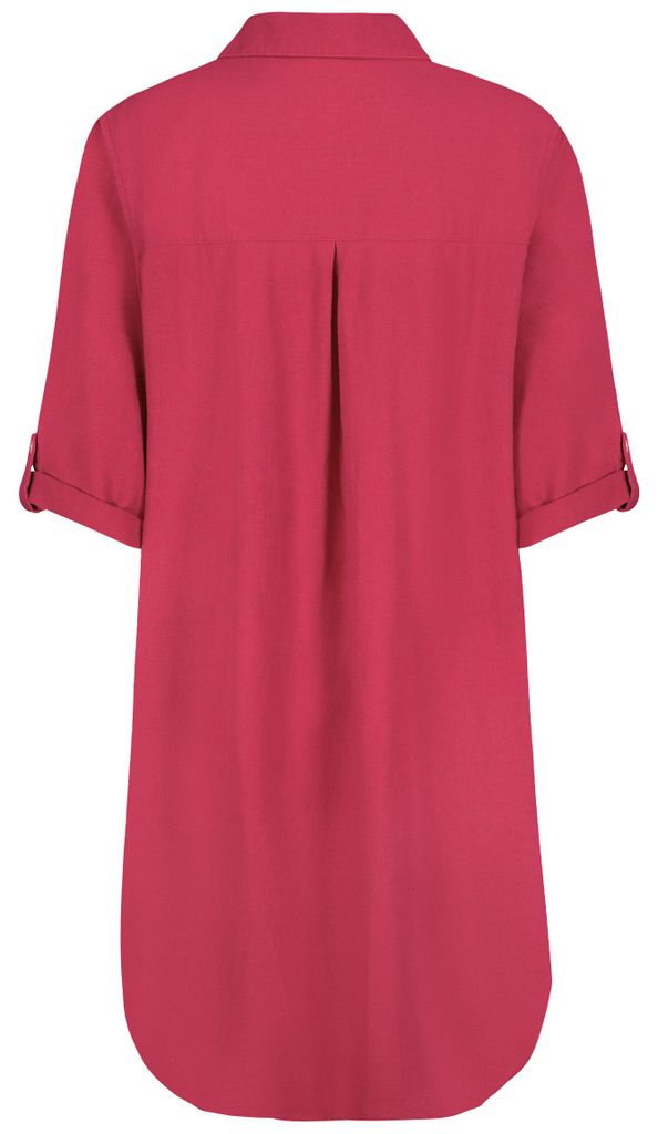 EIGHT 2 NINE Kurzarmkleid Krempelärmel Einfarbig Knopfleiste Modern Größe: L