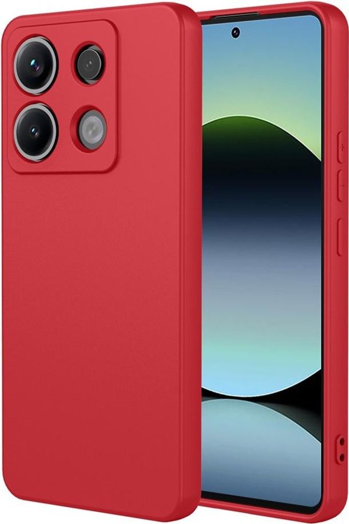 Hülle für Xiaomi Redmi Note 14S/13 Pro / Xiaomi Poco M6 Pro - Phonesta Soft Silk Silikon Back Cover - Rot