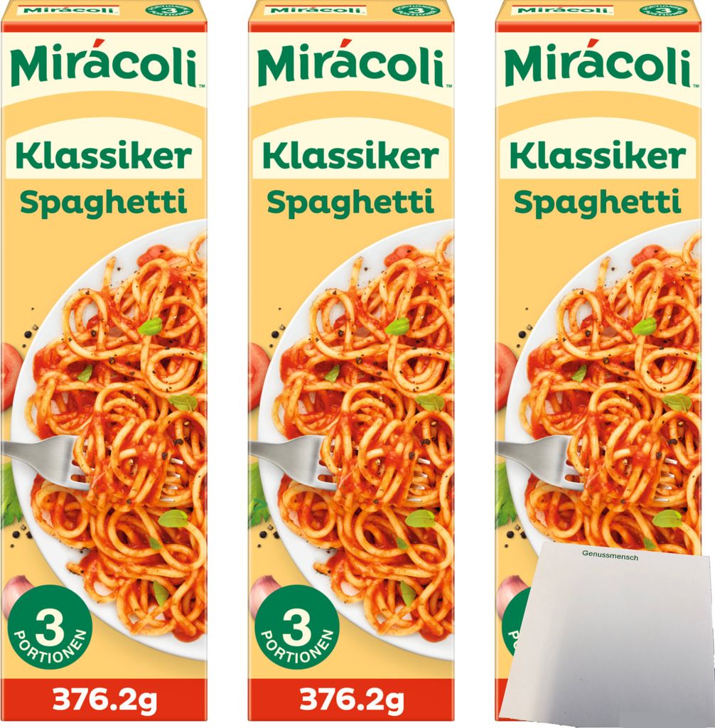 Miracoli Spaghetti mit Tomatensauce Klassiker 3 Port. Produktbild 