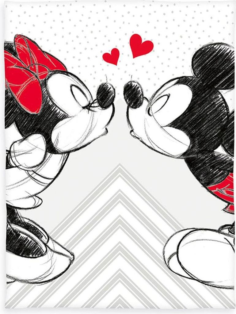 Disney's Mickey & Minnie Microfaserflauschdecke / 150x200 Produktbild 