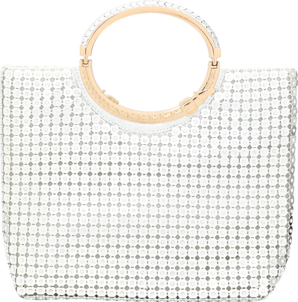 Borsa Donna NAEMI Argento - Pochette da Cerimonia e Clutch Elegante