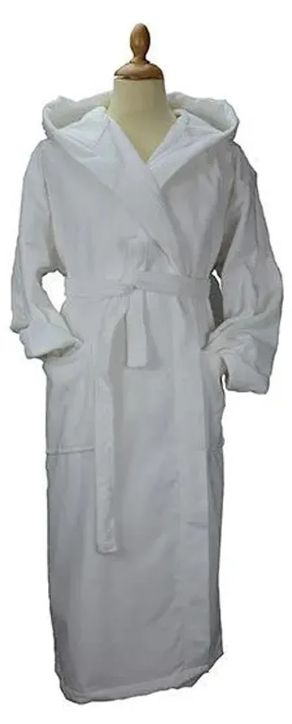 Peignoir à capuche blanc en velours haute qualité ARTG Deluxe taille S-M