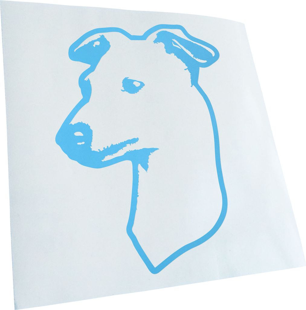 Kiwistar - Autoaufkleber - Italian Greyhound Hund - Lichtblau - 40x31cm - Aufkleber für Auto, Laptop, Fahrrad, LKW, Motorrad Mehrfarbig JDM Decal ...