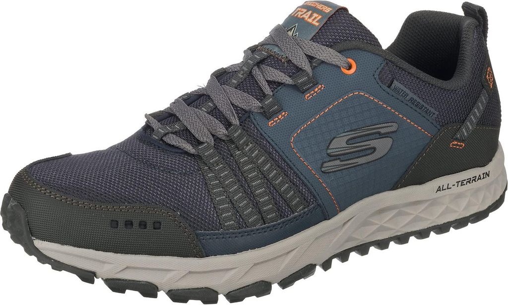 Skechers Herren Escape Plan Sneaker, Blue Navy Orange, 45 Produktbild 