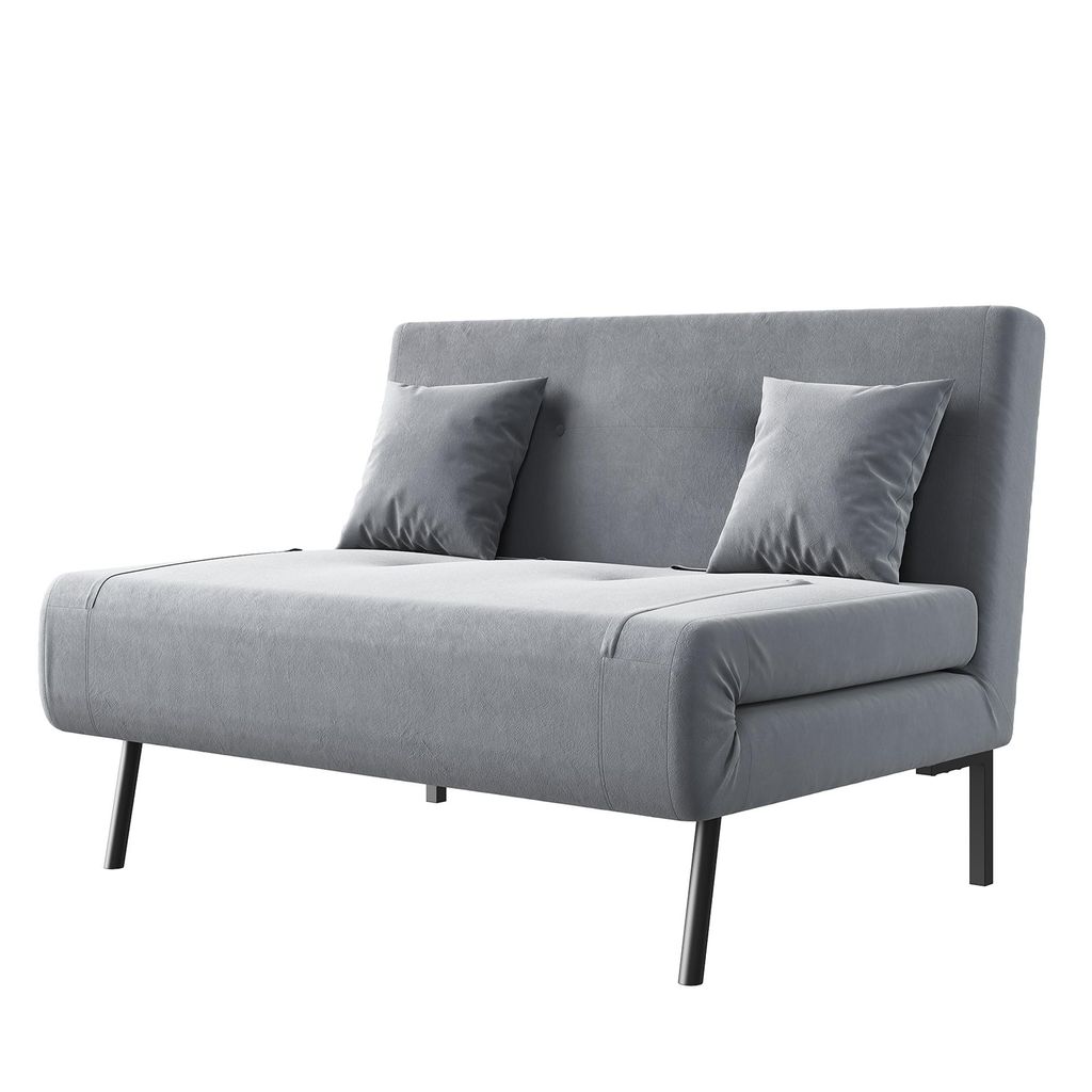 SONNI 120x80x79cm Šedá rozkládací pohovka Pohovka a postel Obrázek produktu 
