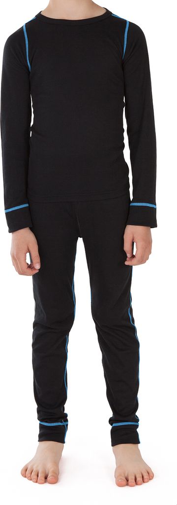 CFLEX Thermokombination – Thermounterwäsche und Skibekleidung für Kinder – warm, mit langen Ärmeln POLARDRY – Schwarz/Blau