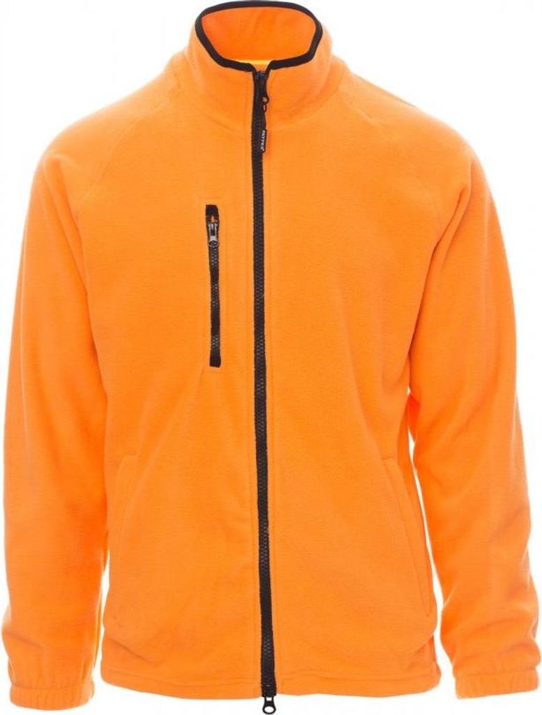 PAYPER NORWAY Fleecejacke mit Reißverschluss und Taschen, warm, atmungsaktiv, für Arbeit und Freizeit orange M
