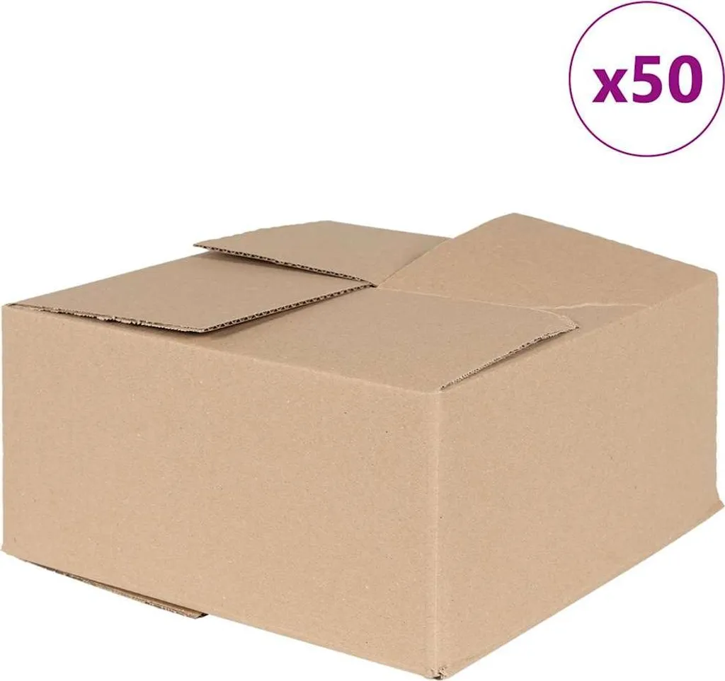50 Contenitori Cartone Riciclabile 30x30x15 cm vidaXL - Eco-Storage