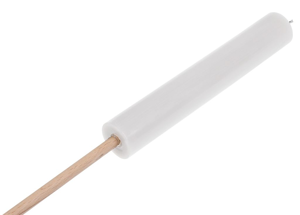Fackelkerze Weiß 23 x 3,8 cm Gesamtlänge 68 cm Produktbild 