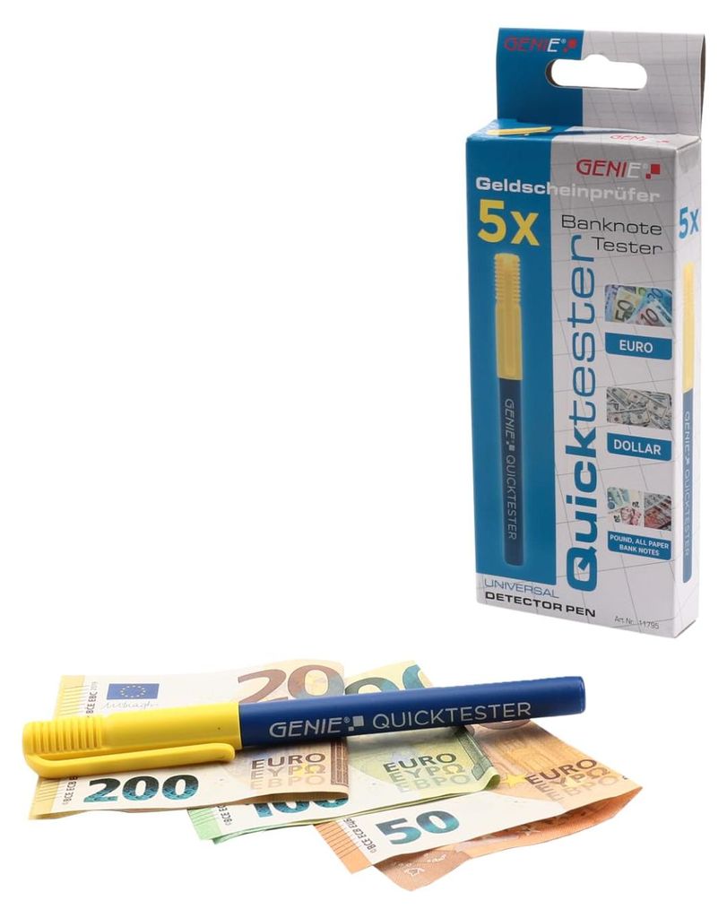 Genie 11795 GENIE Geldschein Quicktester  5er Pack Productafbeelding 