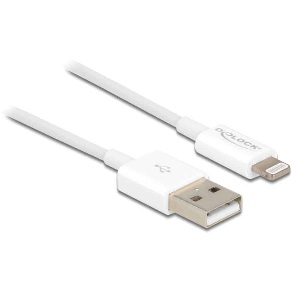 DELOCK USB Daten-/Ladekabel iPhone/iPad/iPod 1m weiß