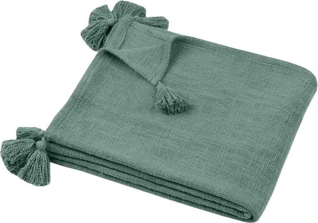 Couverture de voyage SANCHEZ en coton beige : plaid d'appoint 125x150cm
