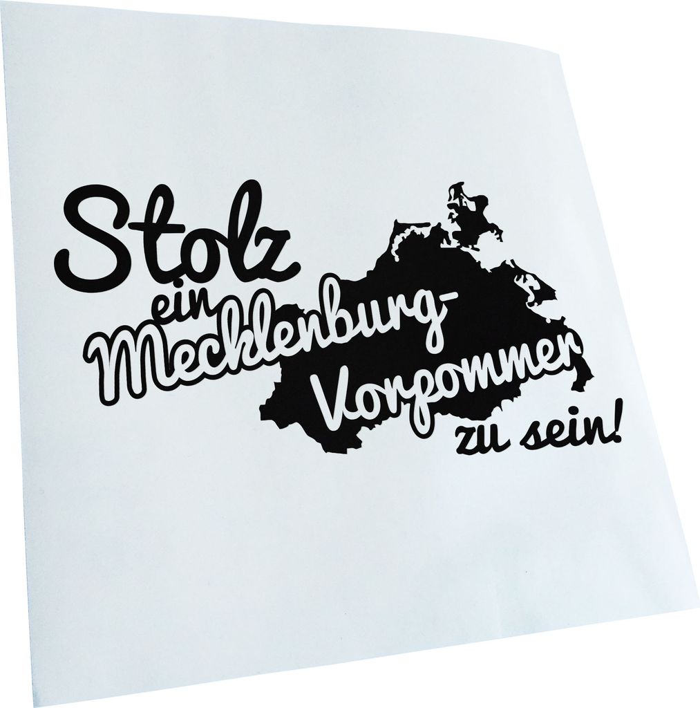 Kiwistar - Autoaufkleber - Mecklenburg-Vorpommer Stolz - Schwarz - 30x15cm - Aufkleber für Auto, Laptop, Fahrrad, LKW, Motorrad mehrfarbig JDM Dec...