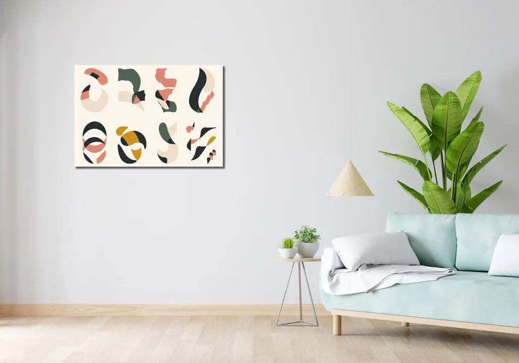 Toile murale abstraite Improvisation 90 x 60 cm pour décoration chic - 2